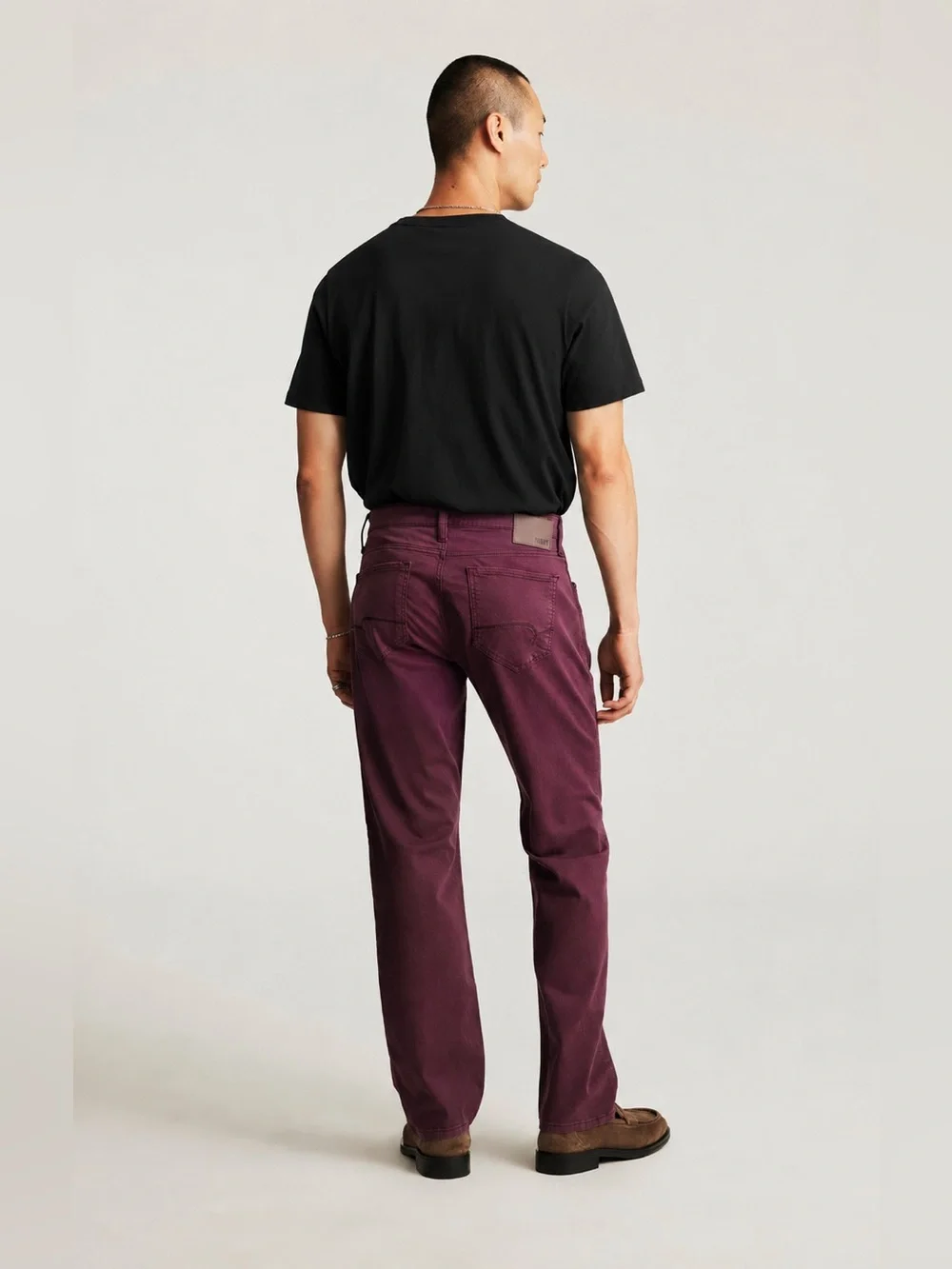 Mavi Men's Brown-Plum Zach Regular Rise Medium Stretch Straight Leg Jeans 38X30